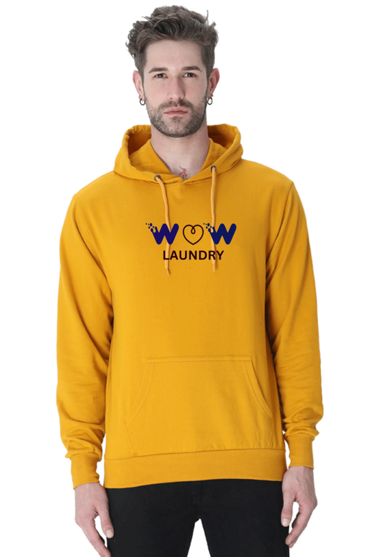 wow laundry 300 GSM yellow hoodie